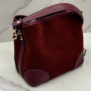 Italian Suede Bag with Two Straps – Elegance and Versatility